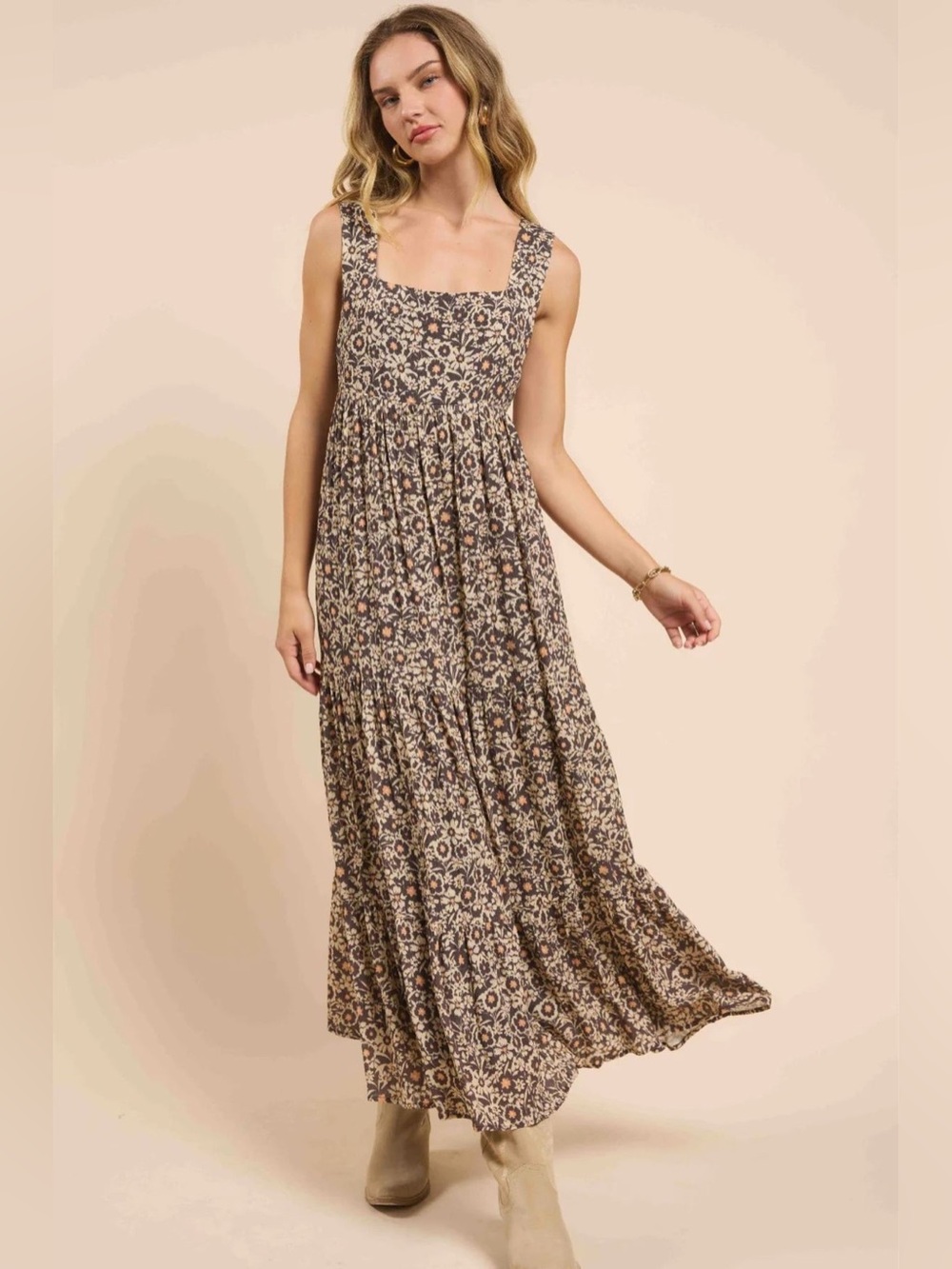 SADIE & SAGE DESERT SUNSET TIERED
MAXI DRESS SIZE XS